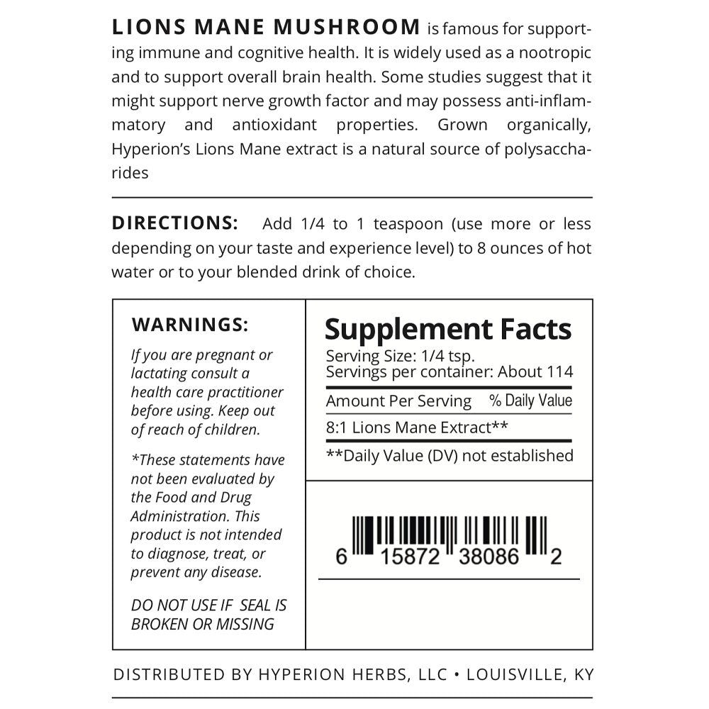 Lion's Mane Extract - Hyperion Herbs