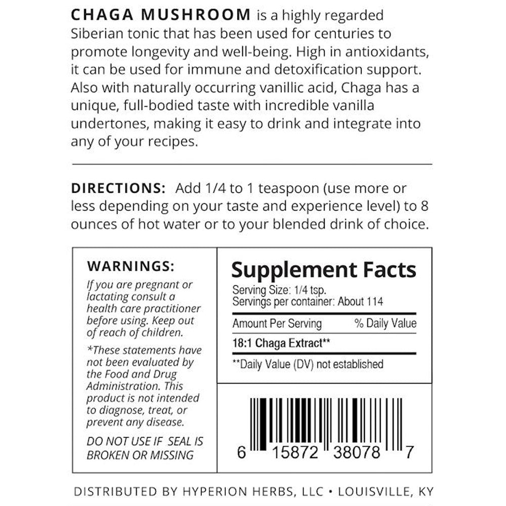 Chaga Mushroom Extract - Hyperion Herbs